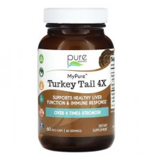 Pure Essence, My Pure, Turkey Tail 4X, 60 Vegi-Caps