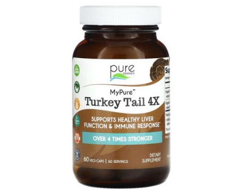 Pure Essence, My Pure, Turkey Tail 4X, 60 Vegi-Caps