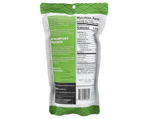 Nora Snacks, Seaweed Snacks, Crispy Original, 1.13 oz (32 g) Nora Snacks, Seaweed Snacks, Crispy Original, 1.13 oz (32 g)