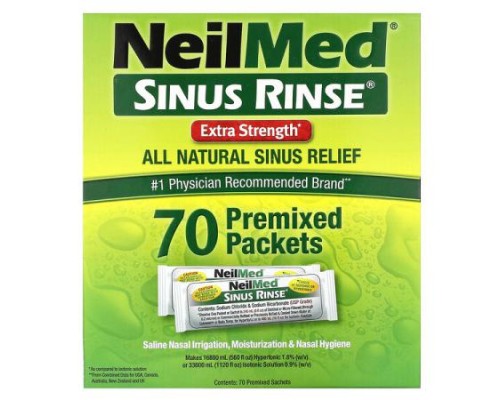 NeilMed, Sinus Rinse, Extra Strength, 70 Premixed Packets