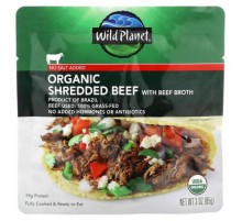 Wild Planet, Organic Shredded Beef with Beef Broth, No Salt Added, 3 oz (85 g)