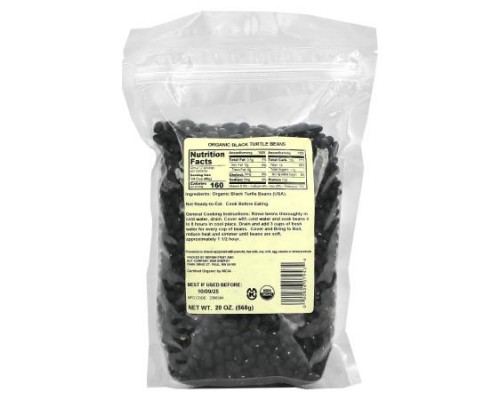 Bergin Fruit and Nut Company, Organic Black Turtle Beans, 20 oz (568 g) Bergin Fruit and Nut Company, Organic Black Turtle Beans, 20 oz (568 g)