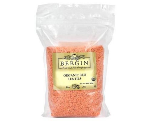 Bergin Fruit and Nut Company, Organic Red Lentils, 19 oz (539 g) Bergin Fruit and Nut Company, Organic Red Lentils, 19 oz (539 g)