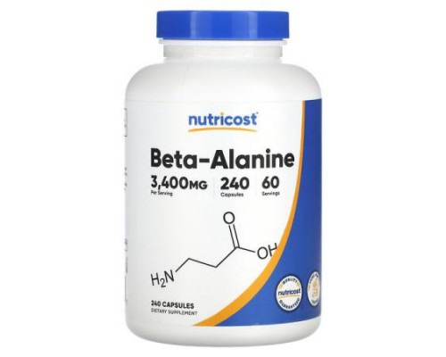 Nutricost, Beta-Alanine, 240 Capsules (850 mg per Capsule) Nutricost, Beta-Alanine, 240 Capsules (850 mg per Capsule)