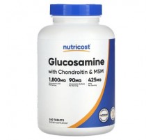 Nutricost, Glucosamine with Chondroitin & MSM, 240 Tablets