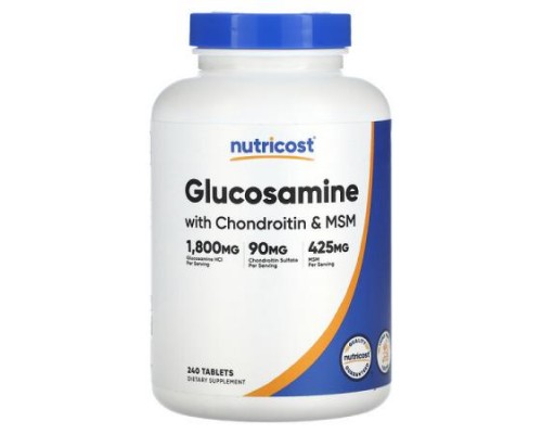 Nutricost, Glucosamine with Chondroitin & MSM, 240 Tablets
