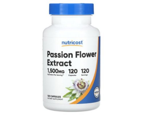 Nutricost, Passion Flower Extract, 1,500 mg, 120 Capsules Nutricost, Passion Flower Extract, 1,500 mg, 120 Capsules