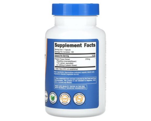 Nutricost, Passion Flower Extract, 1,500 mg, 120 Capsules Nutricost, Passion Flower Extract, 1,500 mg, 120 Capsules