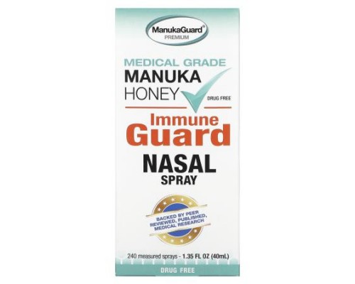 ManukaGuard, Medical Grade Manuka Honey, Immune Guard Nasal Spray, 1.35 fl oz (40 ml)