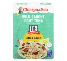 Chicken of the Sea, Wild Caught Light Tuna, Lemon Garlic, 2.5 oz (70 g)