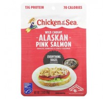 Chicken of the Sea, Wild Caught Alaskan Pink Salmon, Everything Bagel Seasoning, 2.5 oz (70 g)