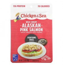 Chicken of the Sea, Wild Caught Alaskan Pink Salmon, Everything Bagel Seasoning, 2.5 oz (70 g)