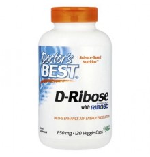 Doctor's Best, D-Ribose with BioEnergy Ribose®, 120 Veggie Caps