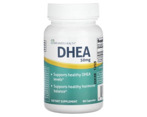 Fairhaven Health, DHEA, 50 mg, 60 Capsules Fairhaven Health, DHEA, 50 mg, 60 Capsules