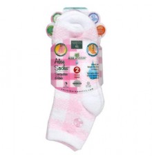 Earth Therapeutics, Aloe Moisture, Aloe Socks, Pink and White, 2 Pairs