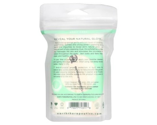 Earth Therapeutics, Exfoliating Hydro Sponge, Rectangular, 1 Sponge