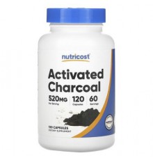 Nutricost, Activated Charcoal, 120 Capsules (260 mg per Capsule)