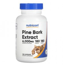 Nutricost, Pine Bark Extract, 6,000 mg, 180 Capsules