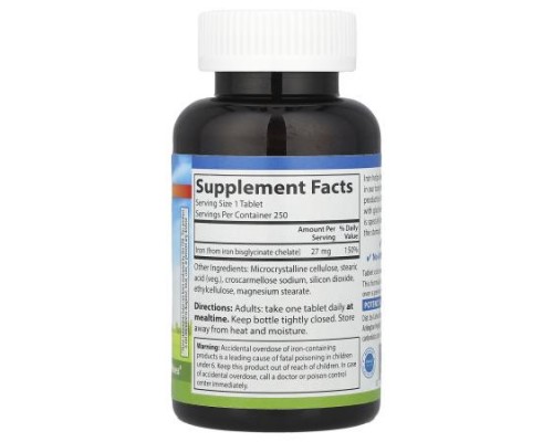 Carlson, Chelated Iron, 27 mg, 250 Tablets Carlson, Chelated Iron, 27 mg, 250 Tablets