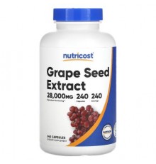 Nutricost, Grape Seed Extract, 28,000 mg , 240 Capsules