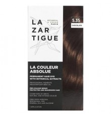 Lazartigue, Permanent Hair Dye with Botanical Extracts, 5.35 Chocolate, 1 Application