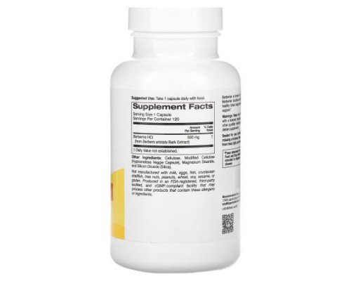 Super Nutrition, Berberine HCI, 500 mg, 120 Veggie Capsules
