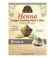 Okay Pure Naturals, Henna, Longer-Lasting Hair Color, Brown, 2 oz (56.7 g)