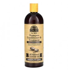 Okay Pure Naturals, Shampoo, Conditioner & Treatment, 3-in-1 Hair & Beard, For Men, 16 oz (473 ml)