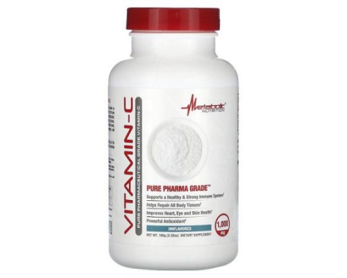 Metabolic Nutrition, Vitamin-C, Unflavored, 3.52 oz (100 g)