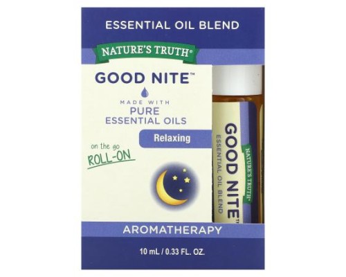 Nature's Truth, Essential Oil Blend, Roll On, Good Night, 0.33 fl oz (10 ml) Nature's Truth, Essential Oil Blend, Roll On, Good Night, 0.33 fl oz (10 ml)
