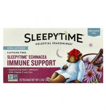 Celestial Seasonings, Wellness Tea, Sleepytime® Echinacea Immune Support, Caffeine Free, 20 Tea Bags, 1.3 oz (36 g)