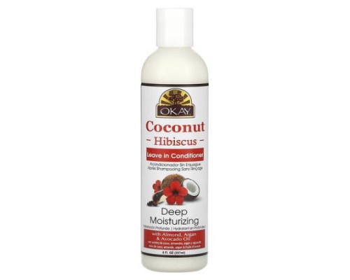 Okay Pure Naturals, Deep Moisturizing Leave in Conditioner, Coconut Hibiscus, 8 fl oz (237 ml) Okay Pure Naturals, Deep Moisturizing Leave in Conditioner, Coconut Hibiscus, 8 fl oz (237 ml)