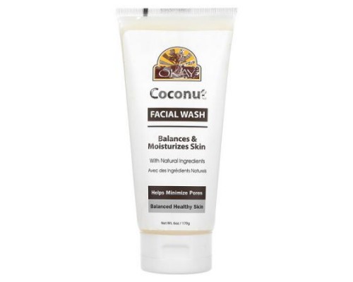 Okay Pure Naturals, Coconut Facial Wash, 6 oz (170 g)