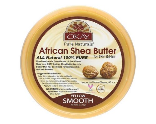 Okay Pure Naturals, African Shea Body Butter, For Skin & Hair, 7.5 oz (212 g) Okay Pure Naturals, African Shea Body Butter, For Skin & Hair, 7.5 oz (212 g)
