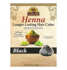 Okay Pure Naturals, Henna, Longer-Lasting Hair Color, Black , 2 oz (56.7 g)