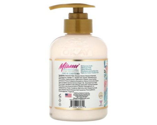 Okay Pure Naturals, Miami South Beach Curls, Coconut Curl Enhancer Leave in Conditioner, 12 oz (354.8 ml)
