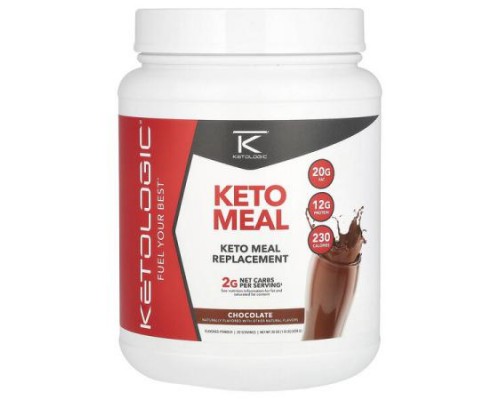 KetoLogic, KetoMeal, Meal Replacement, Chocolate, 1.8 lb (828 g)