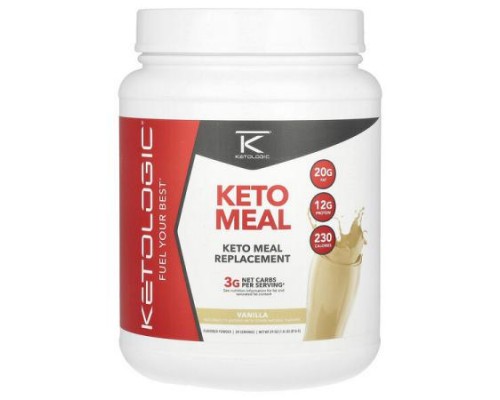 KetoLogic, KetoMeal, Meal Replacement, Vanilla, 1.8 lb (816 g)
