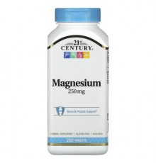 21st Century, Magnesium, 250 mg, 250 Tablets