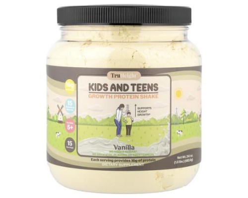 TruHeight, Growth Protein Shake, For Kids 5+, Vanilla, 1.5 lbs (682.5 g) TruHeight, Growth Protein Shake, For Kids 5+, Vanilla, 1.5 lbs (682.5 g)
