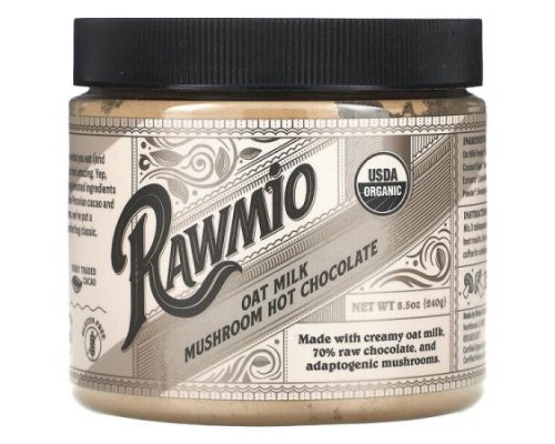 Rawmio, Oat Milk Mushroom Hot Chocolate, 8.5 oz (240 g)