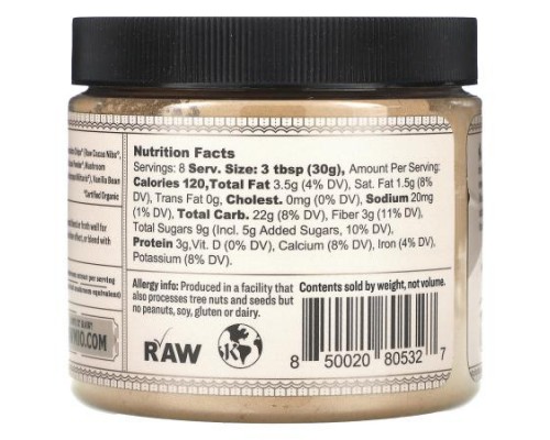 Rawmio, Oat Milk Mushroom Hot Chocolate, 8.5 oz (240 g)