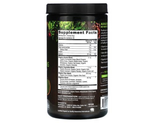PlantFusion, Organic Alkalizing Greens, 8.46 oz (240 g)