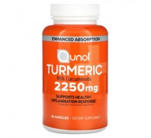 Qunol, Turmeric, 90 Capsules (750 mg per Capsule)