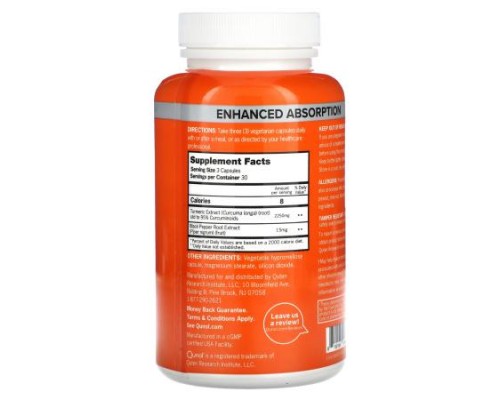 Qunol, Turmeric, 90 Capsules (750 mg per Capsule)