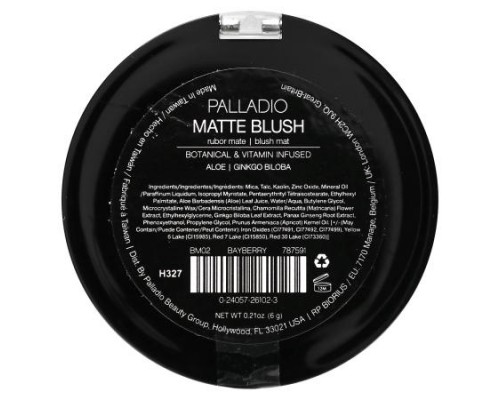 Palladio, Matte Blush, Bayberry BM02, 0.21 oz (6 g)