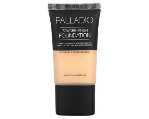 Palladio, Powder Finish Foundation, Porcelain PFS02, 0.91 fl oz (27 ml)