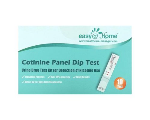 Easy@Home, Cotinine Panel Dip Test, 10 Tests Easy@Home, Cotinine Panel Dip Test, 10 Tests