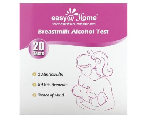 Easy@Home, Breastmilk Alcohol Test, 20 Tests Easy@Home, Breastmilk Alcohol Test, 20 Tests