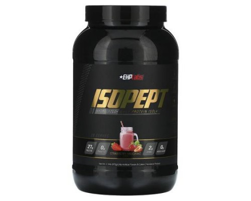 EHPlabs, IsoPept, Hydrolyzed Whey Protein Isolate, Strawberry Milkshake, 2.14 lb (972 g)